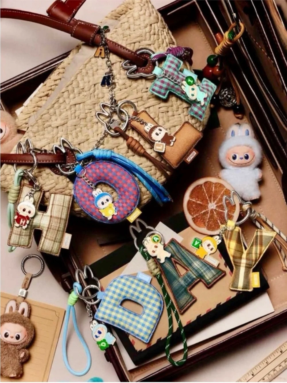 POP MART Labubu THE MONSTERS Letter I Pendant Keychain BNIB Authentic